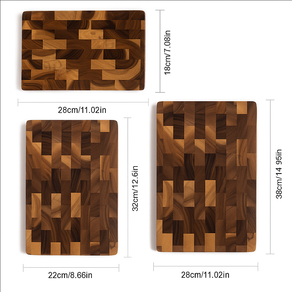 Dual-Sided Wooden Chopping Board