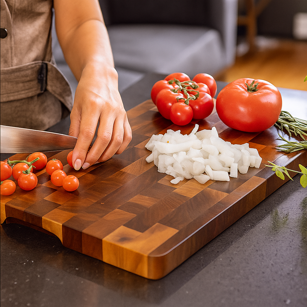 Dual-Sided Wooden Chopping Board