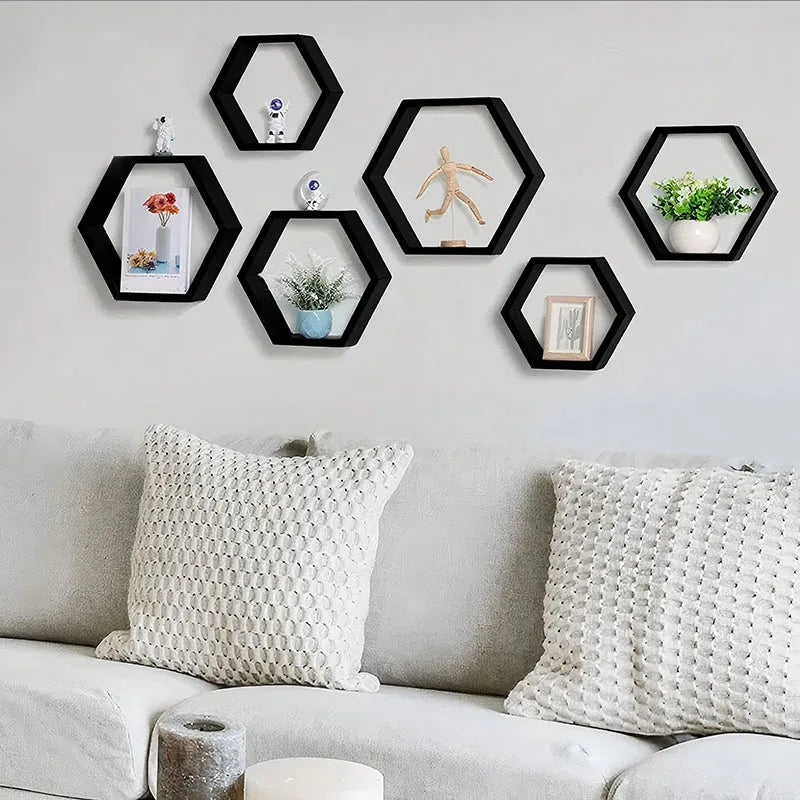 Hexagon Wall Shelves.